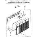 Kenmore 2537795061 cabinet & front panel parts diagram