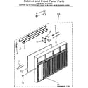 Kenmore 2537796092 cabinet & front panel parts diagram
