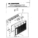 Kenmore 2537796112 cabinet and front panel parts diagram