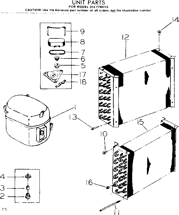Kenmore 2537798113 refrigeration system diagram