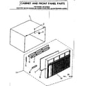 Kenmore 2538700620 cabinet and front panel parts diagram