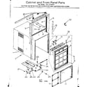 Kenmore 2538700660 cabinet and front panel parts diagram