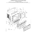 Kenmore 2538710996 cabinet and front panel parts diagram