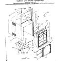 Kenmore 2538711067 cabinet and front panel parts diagram