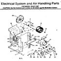 Kenmore 2538711067 electrical system and air handling parts diagram
