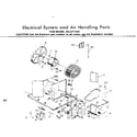 Kenmore 2538711481 electrical system and air handling parts diagram