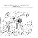 Kenmore 2538741300 electrical system and air handling parts diagram