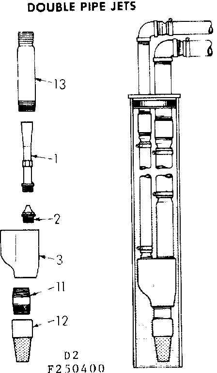 Kenmore 390250400 double pipe jets diagram
