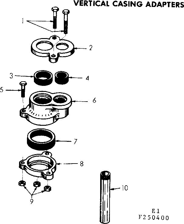 Kenmore 390250400 vertical casing adapters diagram