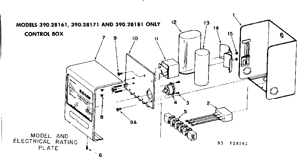 Sears 39028191 control box diagram