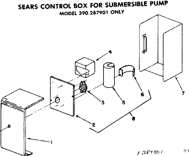 Sears 390287901 control box / 287901 only diagram
