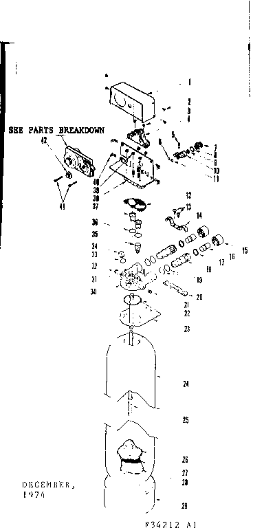 Kenmore 62534212 functional replacement parts diagram