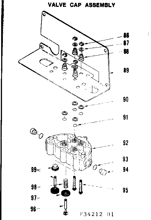 Kenmore 62534212 valve cap assembly diagram