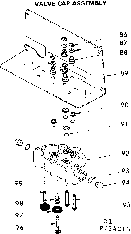 Kenmore 62534213 valve cap assembly diagram