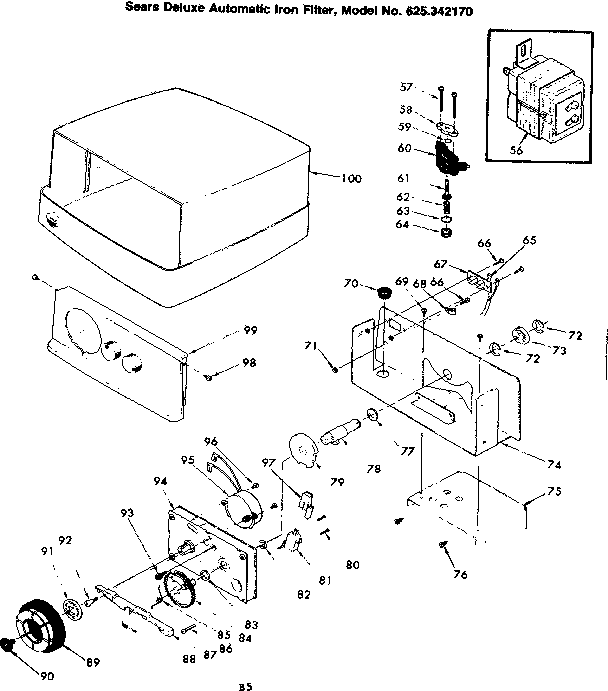 Kenmore 625342170 timer assembly diagram