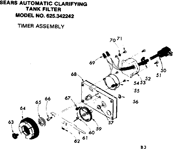 Kenmore 625342242 timer assembly diagram