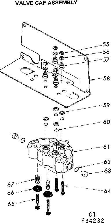 Kenmore 62534232 valve cap assembly diagram