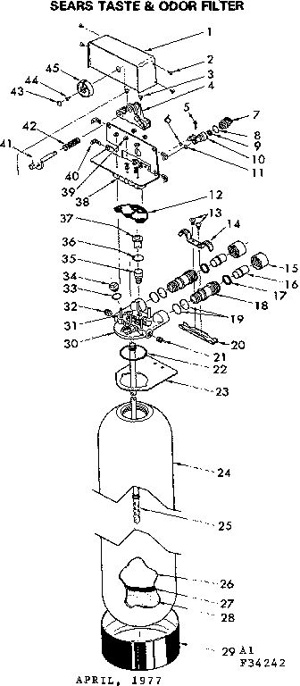 Kenmore 62534242 unit parts diagram