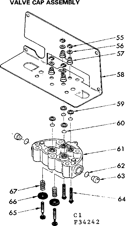 Kenmore 62534242 valve cap assembly diagram
