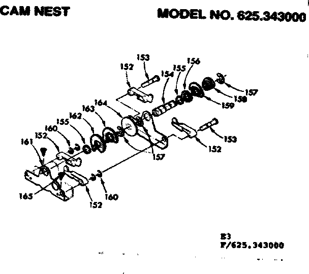 Kenmore 625343000 cam nest diagram