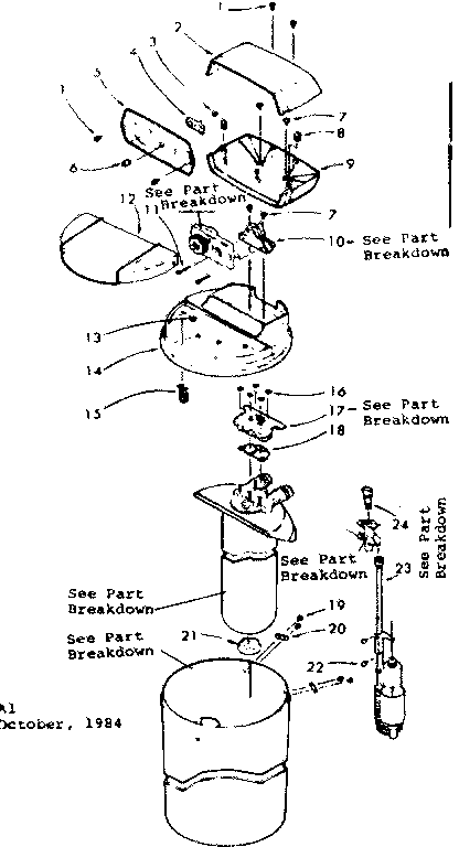 Kenmore 625348701 unit parts diagram