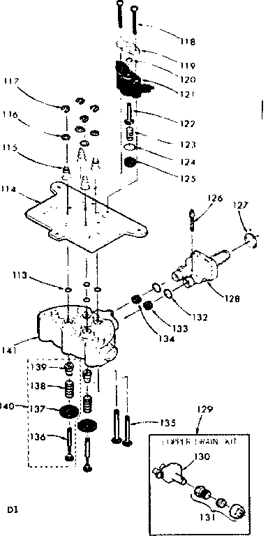 Kenmore 625348701 valve cap safety valve and flow washer housing diagram