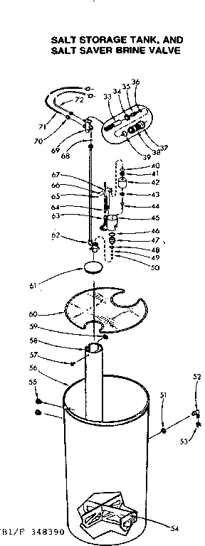 Kenmore 625348390 salt tank diagram