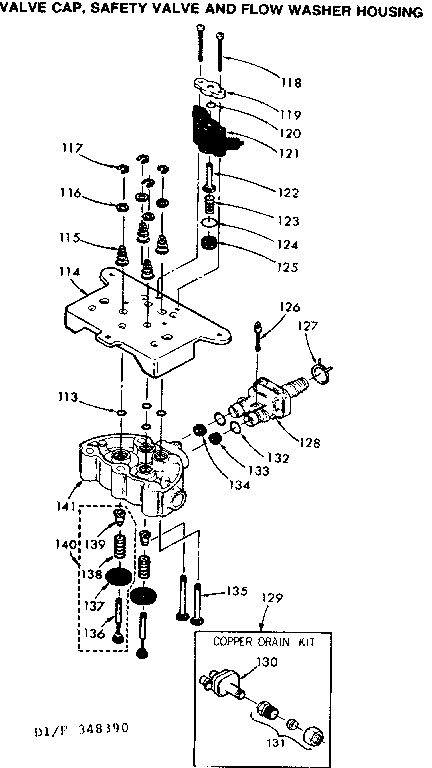 Kenmore 625348390 valve cap diagram