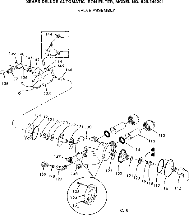 Kenmore 625349201 valve assembly diagram