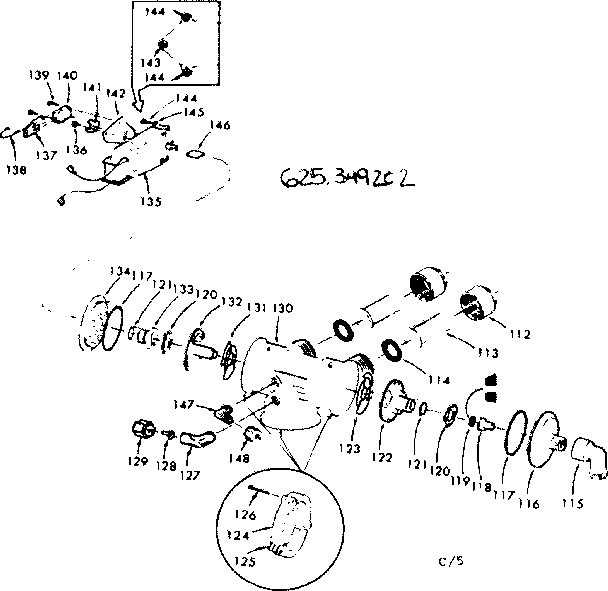 Kenmore 625349202 filter valve assembly diagram