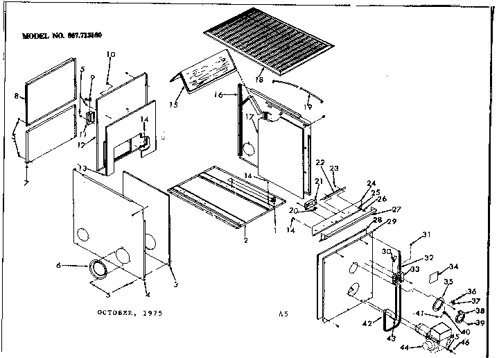 Kenmore 867713160 cabinet diagram