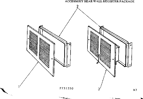 Kenmore 867731352 accessory rear wall register package diagram