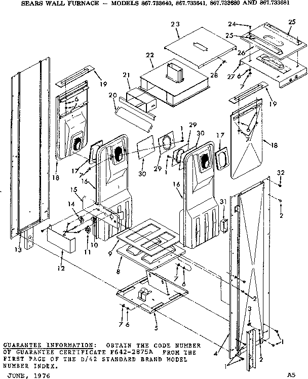 Kenmore 867733641 combustion chamber diagram