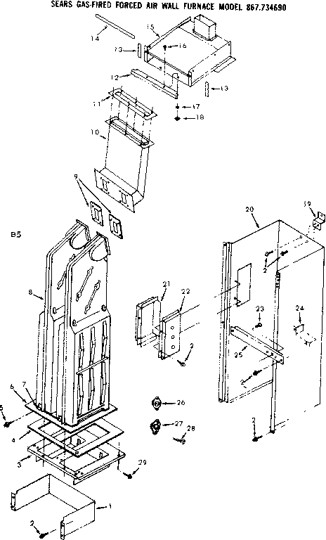 Kenmore 867734690 body diagram