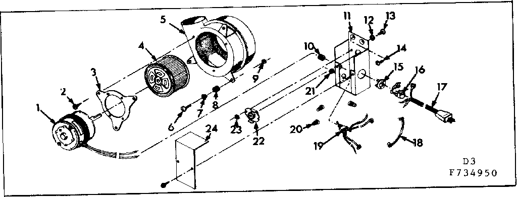 Kenmore 867734961 blower diagram