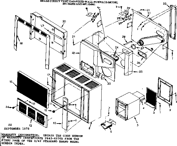Kenmore 867734980 cabinet diagram