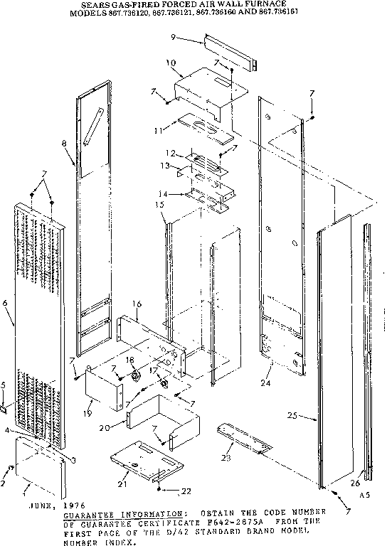 Kenmore 867736120 cabinet diagram
