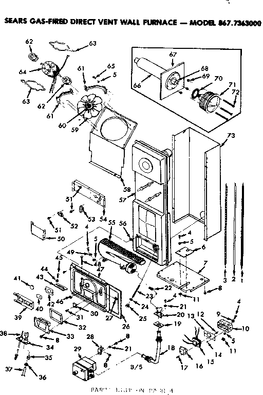 Kenmore 8677363000 functional replacement parts diagram