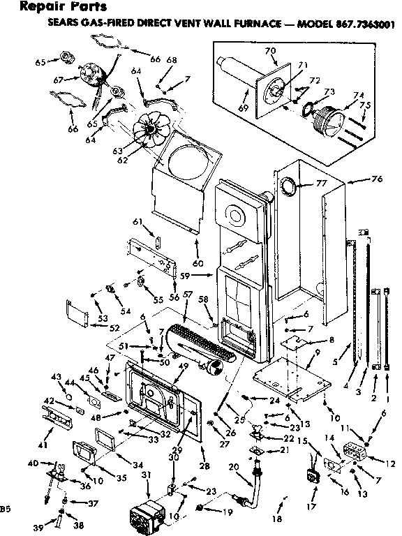 Kenmore 8677363001 body diagram