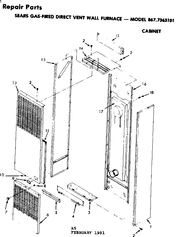 Kenmore 8677363101 non-functional replacement parts diagram