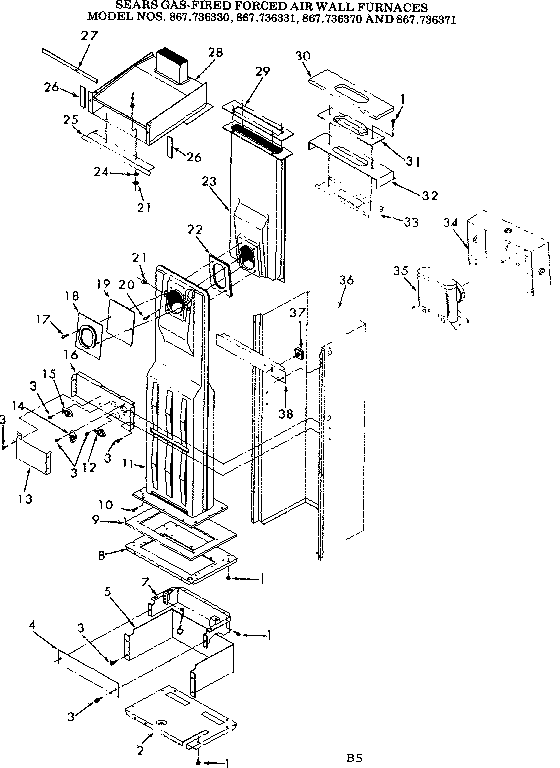 Kenmore 867736371 combustion chamber diagram