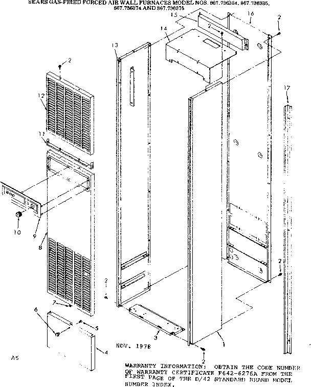 Kenmore 867736334 cabinet diagram