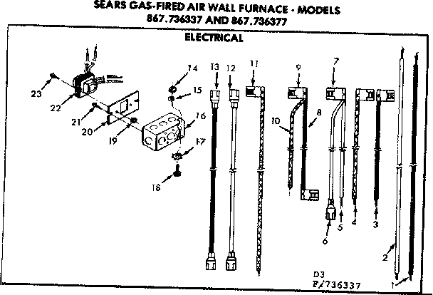Kenmore 867736337 electrical diagram