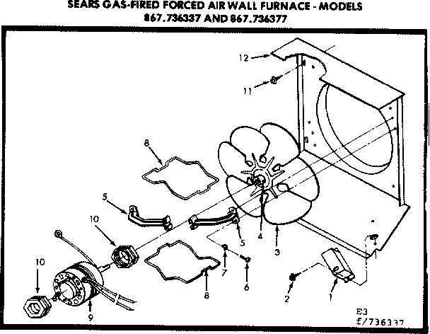 Kenmore 867736337 blower diagram
