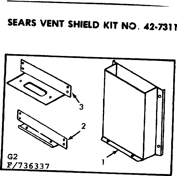 Kenmore 867736337 vent shield kit diagram