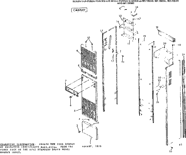 Kenmore 867736381 cabinet diagram