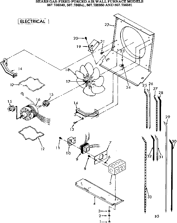 Kenmore 867736381 electrical diagram