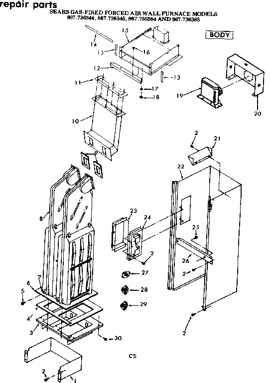Kenmore 867736345 combustion chamber diagram