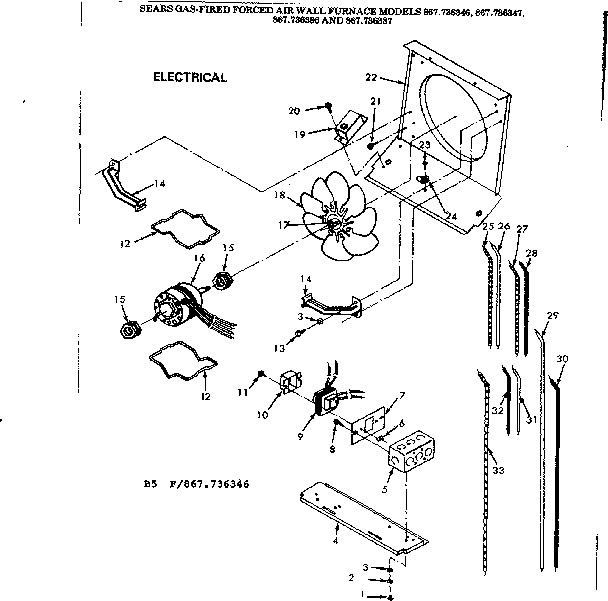 Kenmore 867736387 electrical diagram