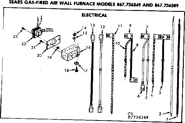 Kenmore 867736349 electrical diagram